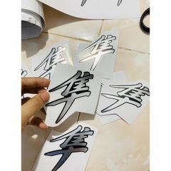 Chữ Hayabusa Decal Crom Cao Cấp  - Decal In Chất Lượng