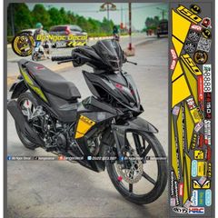 TEM DÁN XE WINNER V1 MÀU ĐEN VÀNG - Decal Cao Cấp Nhất