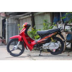 Tem rời Wave nhỏ lửa đỏ đen, in sắc nét, 3 lớp không phai màu CM00117 1 2