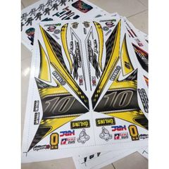 Tem Rời Decal Xe Ex 135 Số 10 Vàng Xám  - Decal In Chất Lượng