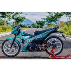Tem Rời Dán Xe Raider FI Mẫu Movistar Xanh Cực Chất, Hàng 3 Lớp Chất Lượng Cao Quyen Decal