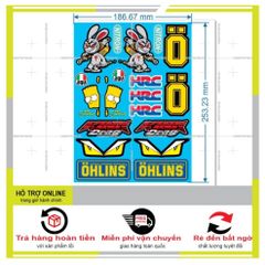 SHINDECAL- LOGO STICKER DÁN XE MÁY M69 - Tem 3 Lớp  Cao Cấp
