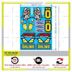 SHINDECAL- LOGO STICKER DÁN XE MÁY M69 - Tem 3 Lớp  Cao Cấp