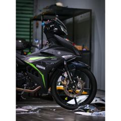 tem rời exciter 150 mx xám xanh nhám đẹp 2024 , tem 3 lớp bền màu - Decal Cao Cấp Nhất