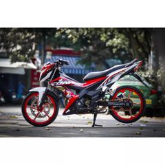 Tem Rời Honda Sonic 150R Trắng Đỏ  - Decal In Chất Lượng