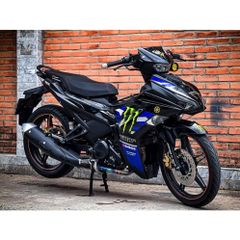 TEM RỜI MONSTER VER 2 DÁN XE EX155 VVA ĐEN BÓNG-ĐEN VÀNG ĐỒNG QDC