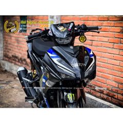 TEM RỜI MONSTER VER 2 DÁN XE EX155 VVA ĐEN BÓNG-ĐEN VÀNG ĐỒNG QDC