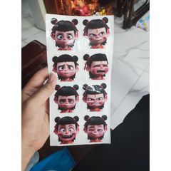 Tem logo sticker Na Tra Ma Đồng Giáng Thế  nhiều biểu cảm hài hước
