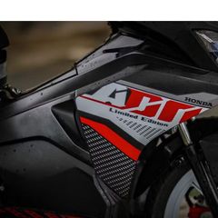 [Giá hủy diệt] TEM RỜI mẫu ADn đỏ bạc cho AirBlade 125 đen - tem cao cấp không bay màu Quyen Decal