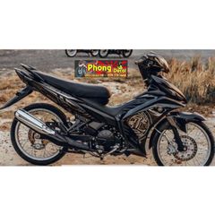 Tem Rời Chế Ex 135 Lc Maylay Vàng Đồng Dán Xe Đen  - Decal In Chất Lượng