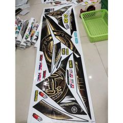 Tem Rời Chế Ex 135 Lc Maylay Vàng Đồng Dán Xe Đen  - Decal In Chất Lượng