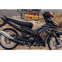 Tem Rời Chế Ex 135 Lc Maylay Vàng Đồng Dán Xe Đen  - Decal In Chất Lượng