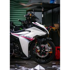 Tem rời Exciter 155 mẫu R trắng đen hồng , in sắc nét, 3 lớp không phai màu CM00033 1 2