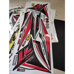 Tem Rời Exciter 135 Phối Đỏ Dán Xe Đen Bóng  - Decal In Chất Lượng