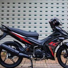 Tem Rời Exciter 135 Phối Đỏ Dán Xe Đen Bóng  - Decal In Chất Lượng
