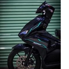 [Giá hủy diệt] Tem rời AirBlade AB 125 đen - mẫu chỉ xanh ngọc xám đơn giản - dễ dán Cao Cấp