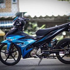 Tem Rời Dán Xe Exciter 150 Mẫu MX King Xanh Đen Trắng Cực Chất, Hàng 3 Lớp Chất Lượng Cao Quyen Decal