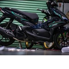 [Giá hủy diệt] Tem rời AirBlade AB 125 đen - mẫu chỉ xanh ngọc xám đơn giản - dễ dán Cao Cấp