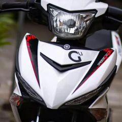 Tem Rời Ex 150 Y15ZR 2022 Hoa Văn Dán Xe Trắng  - Decal In Chất Lượng