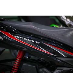 Tem rời AirBlade AB 125 xe đen mẫu chỉ đỏ xám đơn giản - tem in sắc nét Cao Cấp