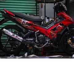 Tem rời Exciter 2010 mẫu lửa Jupiter MX đỏ đen, thiết kế đẹp mắt, in sắc nét, 3 lớp không bay màu MD00211 Cao Cấp