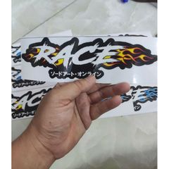 Tem Logo Chữ Race mẫu Lửa dán xe điện,xe máy,ô tô,dán mọi nơi