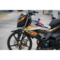 Tem rời Sonic 150 lửa đen cam, in sắc nét, 3 lớp không phai màu CM00112 1 2