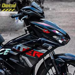 TEM DÁN MẪU ER XE WINNER X V3 MÀU ĐEN ĐỎ - Decal Cao Cấp Nhất