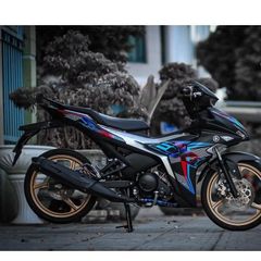 [Siêu Sale] [Ảnh thật] TEM RỜI mẫu chữ EX màu titan nổi bật cho Exciter 155 đen - không bay màu Quyen Decal