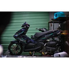 tem rời ab 2016 - 2019 đen chỉ xanh xám đen đơn giản , tem 3 lớp - Decal Cao Cấp Nhất