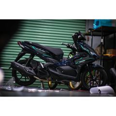 tem rời ab 2016 - 2019 đen chỉ xanh xám đen đơn giản , tem 3 lớp - Decal Cao Cấp Nhất