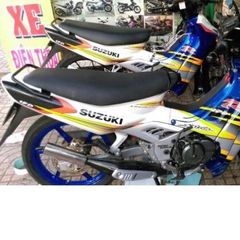 Tem Rời Suzuki Satria 2000 Trắng Xanh  - Decal In Chất Lượng