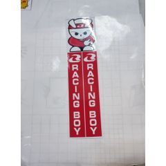 Cặp tem dán phuộc chữ Racing Boy
