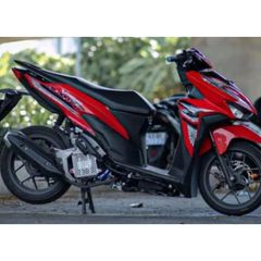 Tem Rời Honda Vario 150 Hoa Văn Dán Xe Đỏ  - Decal In Chất Lượng