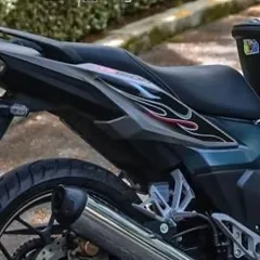 TEM LỬA DÁN XE WINNER X V3 MÀU BẠC XANH ĐEN - Decal Cao Cấp Nhất