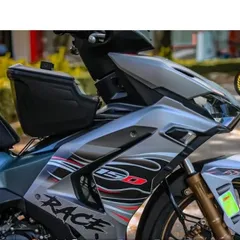 TEM LỬA DÁN XE WINNER X V3 MÀU BẠC XANH ĐEN - Decal Cao Cấp Nhất