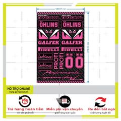 SHINDECAL- LOGO STICKER MẮT FENDI DÁN XE MÁY - Tem 3 Lớp  Cao Cấp