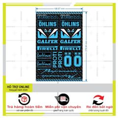 SHINDECAL- LOGO STICKER MẮT FENDI DÁN XE MÁY - Tem 3 Lớp  Cao Cấp