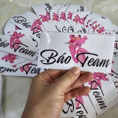 Decal tem logo báo tem trending dán trang trí xe - Tem 3 Lớp  Cao Cấp