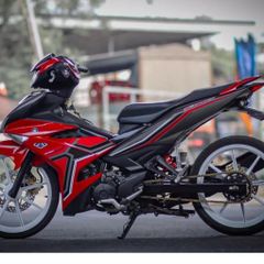 Tem Rời Mxking  Ex 150 Xám Đỏ Đen  - Decal In Chất Lượng