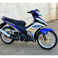 tem rời exciter 135 Lc xe trắng phối xanh vàng