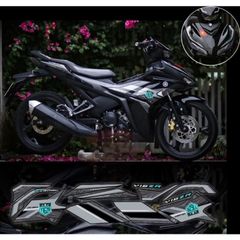 Tem rời exciter 155 mẫu Y16ZR xe đen mới phối đủ màu