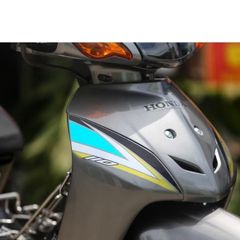 Tem Rời Dán Xe Wave 100 Mẫu Chữ S Bạc Xanh Đen Cực Đẹp, Hàng 3 Lớp Chất Lượng Cao Quyen Decal