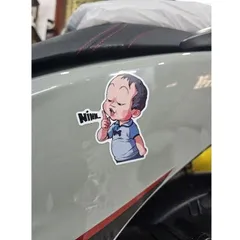 Tem logo sticker em bé Nín dễ thương dán xe máy,laptop,điện thoại,dán mọi nơi