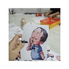 Tem logo sticker em bé Nín dễ thương dán xe máy,laptop,điện thoại,dán mọi nơi