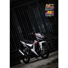 [Siêu Sale] Tem rời Hồng đen nổi bật cho Sonic 150 trắng - mẫu mới 2023 Quyen Decal