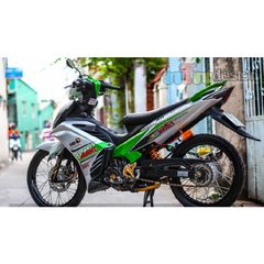 Tem Rời Yamaha Exciter 135 Xám Bạc Phối Xanh Lá