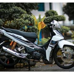 Tem Rời Honda Wave Blade 110 Hoa Văn Dán Xe Trắng  - Decal In Chất Lượng