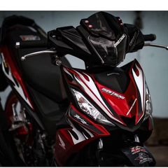 [Giá hủy diệt] Tem rời lửa trắng đen cho Winner V1 xe đỏ - tem cao cấp không bay màu Quyen Decal