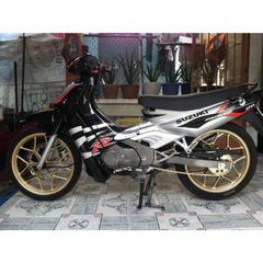 Tem Suzuki Satria 2000 Xám Đen  - Decal In Chất Lượng